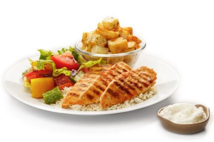 Assiette brochettes-de-poulet